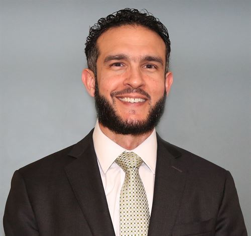 bearded man smiling